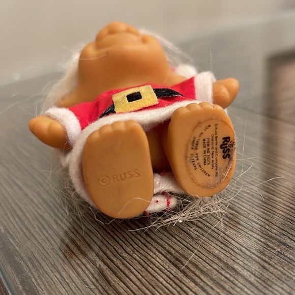 Vintage Russ Christmas Santa Troll Doll in Santa Suit Santa Claus 5" Ornament - Picture 7 of 14